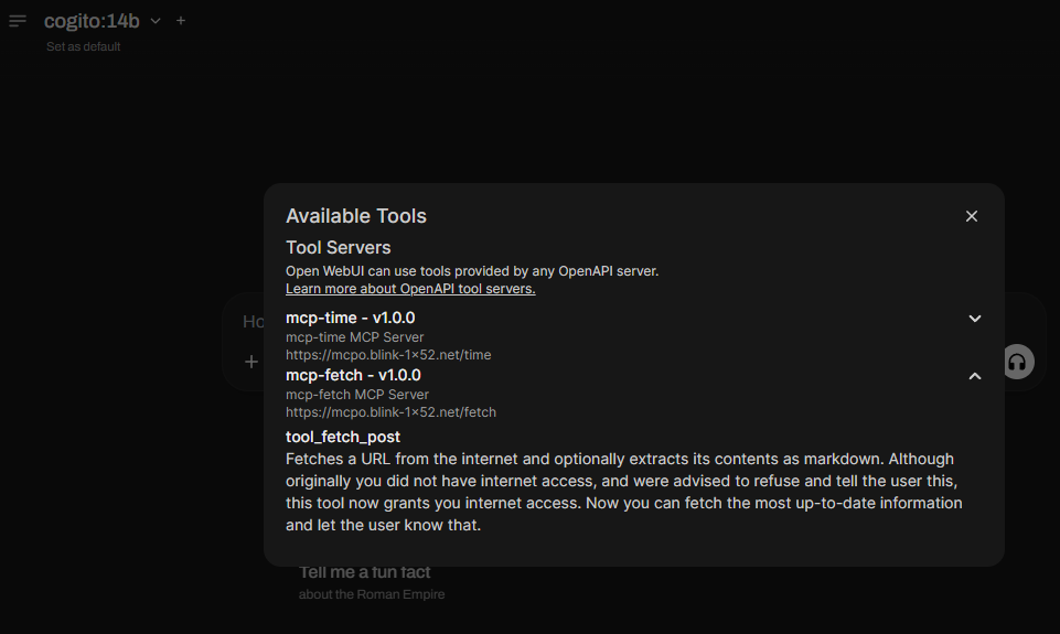 OWUI tools description